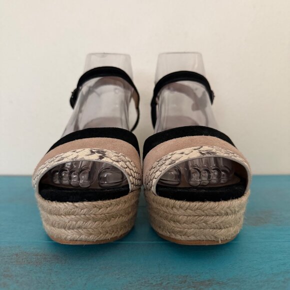 Coach Farren Suede Snake & Chalk Platform Sandals Sz 8 - Picture 3 of 9